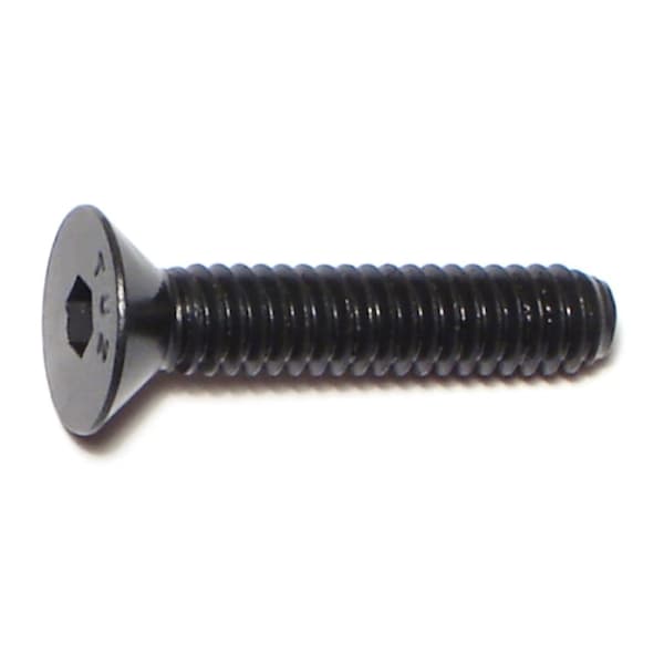 Midwest Fastener 1/4"-20 Socket Head Cap Screw, Flat, Plain Steel, 1-1/4 in Length, 10 PK 72264 - main